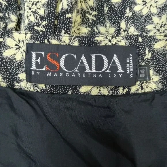 ESCADA BY MARGARETHA LEY LONG SKIRT SIZE 34 GREEN - Picture 8 of 9